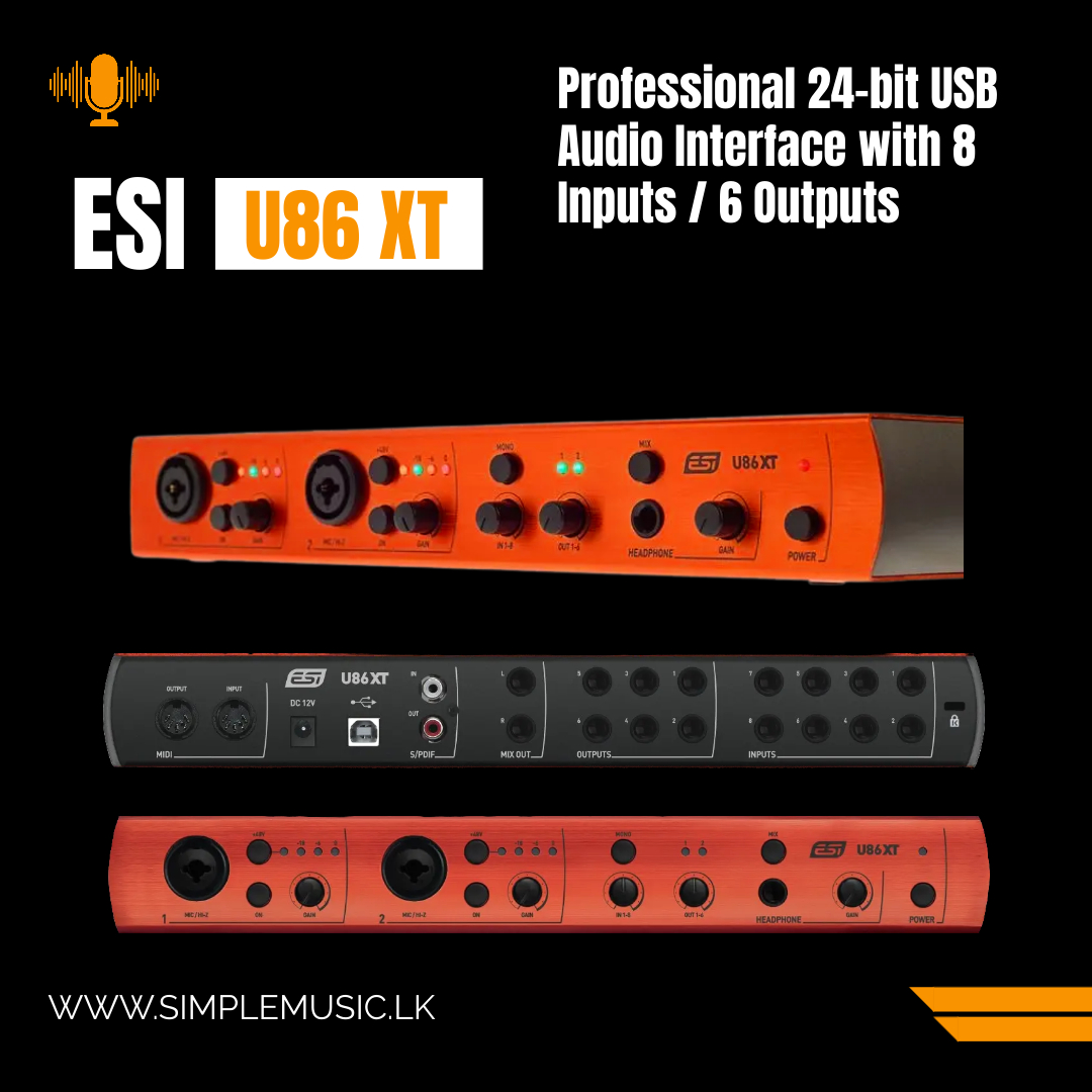 ESI U86 XT Professional 24-bit USB Recording Interface Sound Card